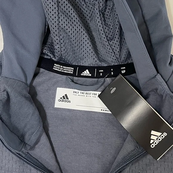 Adidas Charcoal Zip-Up Hoodie - Picture 15 of 16